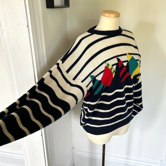 Vintage Nautical Sailing Knit Sweater - Picture 3 of 5
